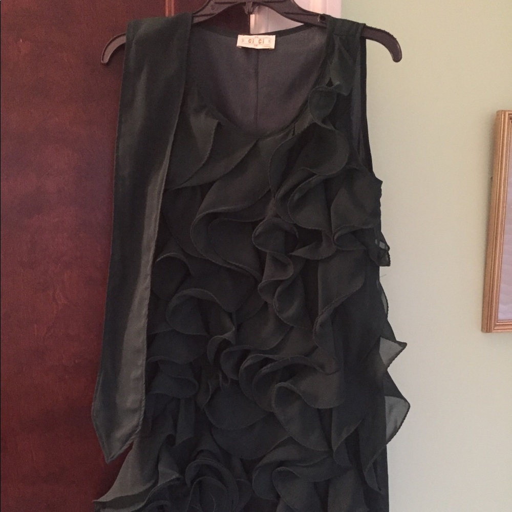Green cocktail dress